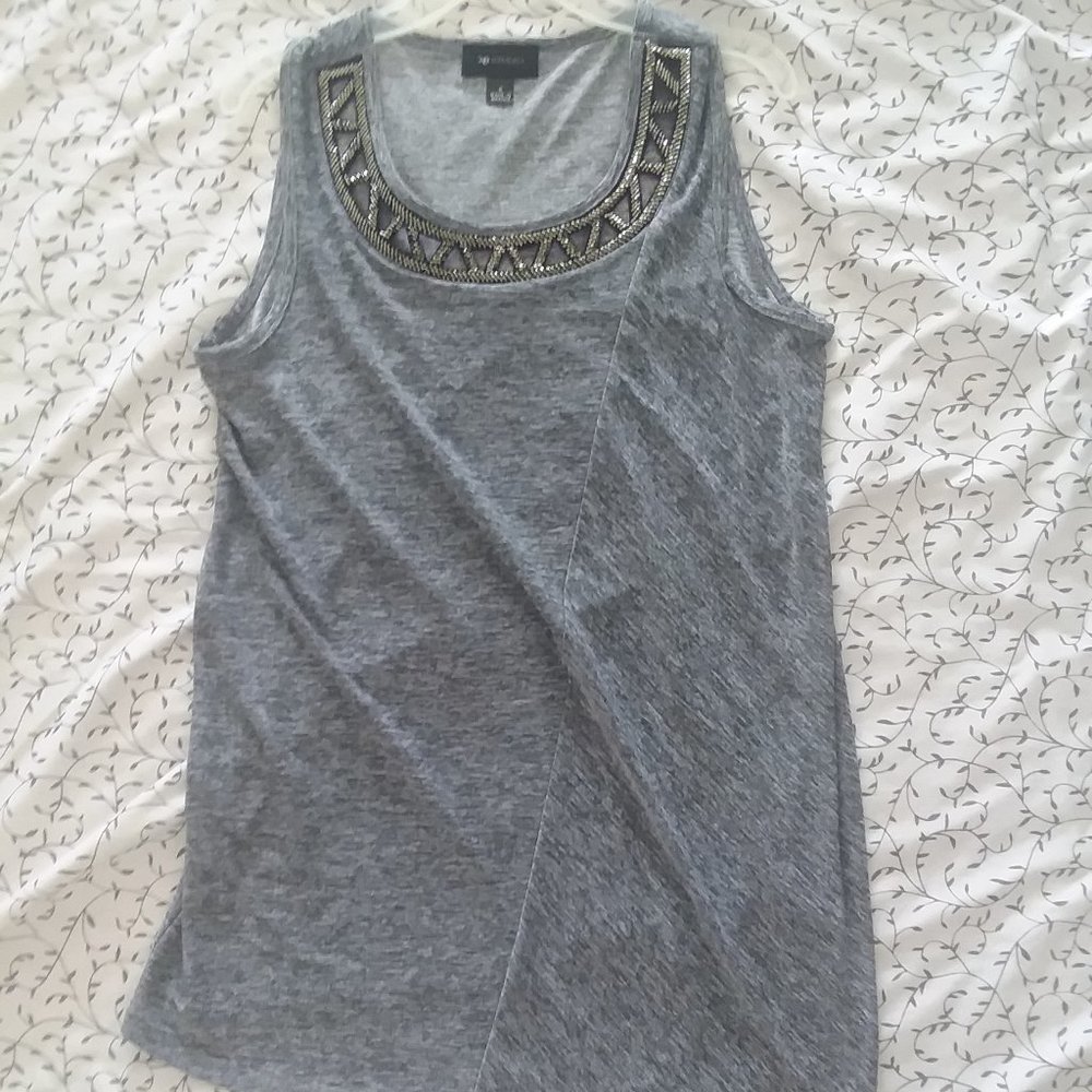 Gray Cut-out Tank Top